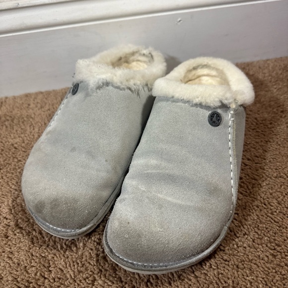 BIRKENSTOCK ‘Zermatt Premium’ Shearling Suede Slip-on Clog Size 38 - Picture 2 of 12